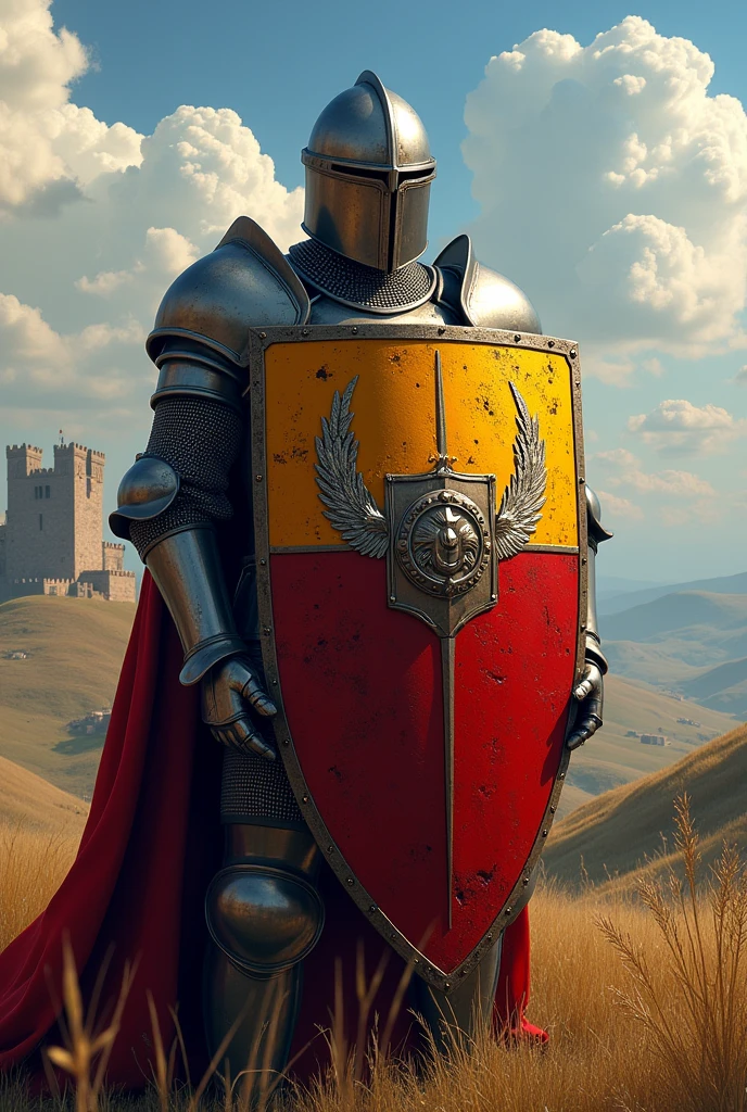 Medieval knight shield, with voting records Venezuela