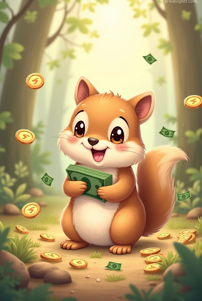 Cute gilahri with cute money 