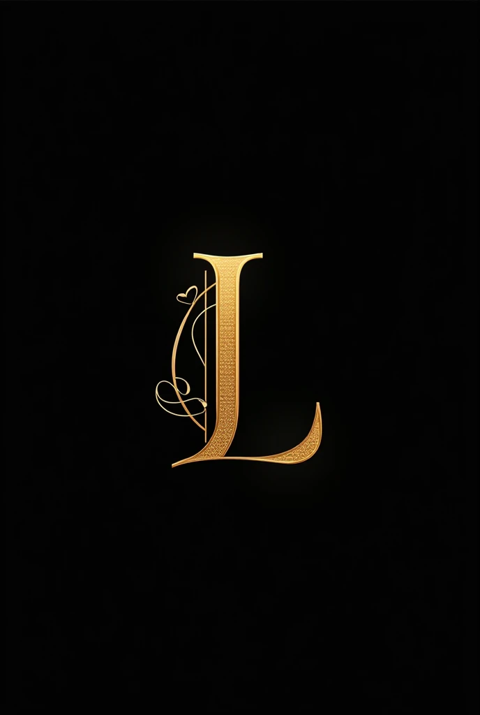 I wanted a logo with the letter ʟ in the center with a black background and gold details around the letter