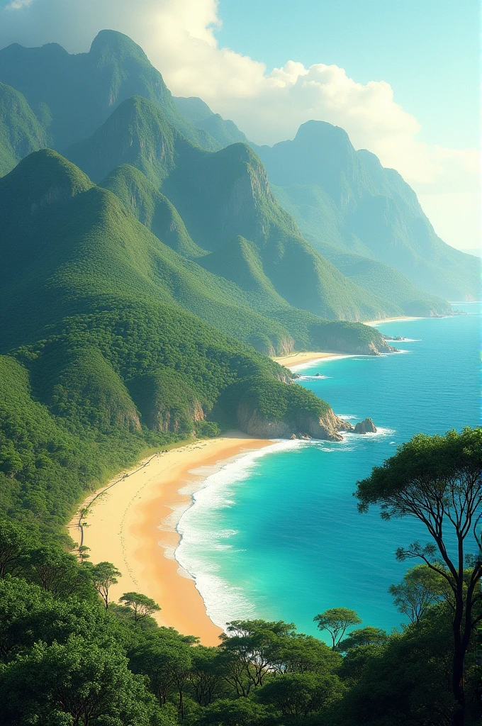 Santa Catarina mountains along with the beach