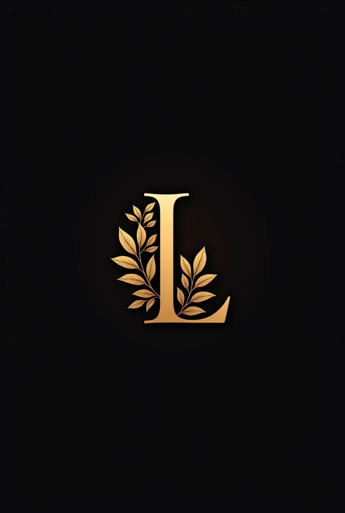 I wanted a logo with the letter ʟ in the center with a black background and golden tree leaves around the letter.