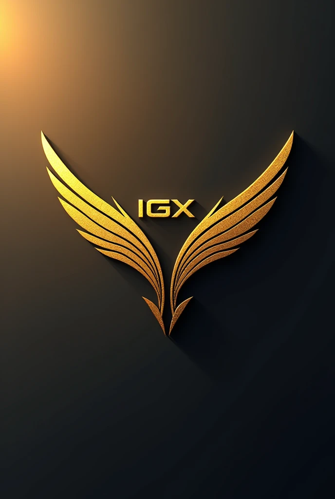 Create an air taxi company logo with the name IGX, the predominant color should be gold.
