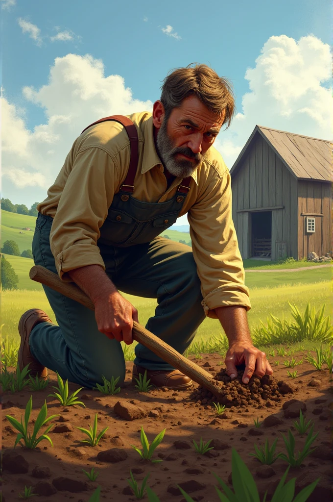A barn working the land planting seeds not so realistic 
