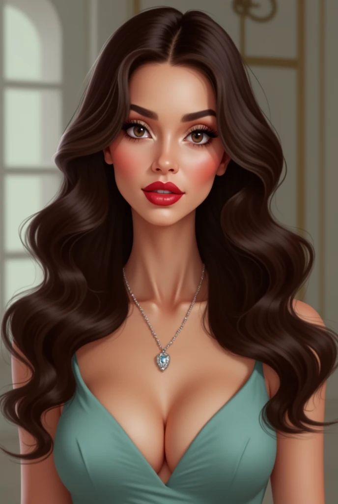 Georgina a des lèvres pulpeuses, souvent mises en valeur par des teintes nude ou rouges qui soulignent leur forme. Ses cheveux, longs et brillants, sont une de ses signatures. Ils sont naturellement bruns foncés, parfois stylisés en une coiffure lisse et sophistiquée, d’autres fois en ondulations douces qui encadrent son visage.
Son style vestimentaire est souvent chic et glamour, qu’elle porte des tenues de haute couture ou des vêtements plus décontractés. Elle affectionne particulièrement les robes moulantes qui subliment sa silhouette, ainsi que les accessoires luxueux tels que des sacs à main de créateurs et des bijoux scintillants. Carla incarne ainsi une beauté à la fois naturelle et magnifiquement sophistiquée.