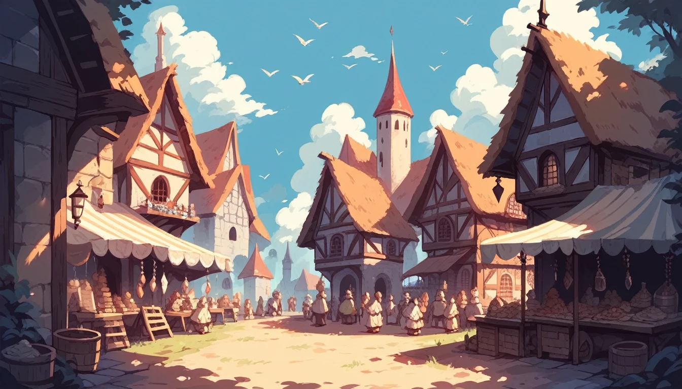 score_9, score_8_up, score_7_up, score_6_up, fantasy, castle, market, houses, peasants, villagers