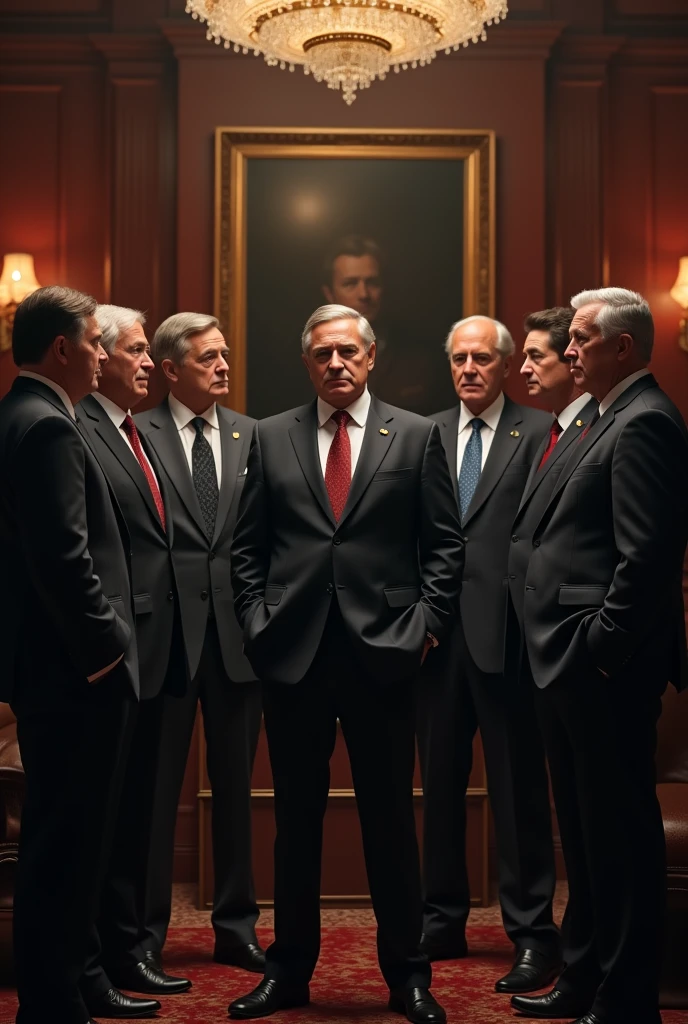 A group of 6 powerful people who are only guys