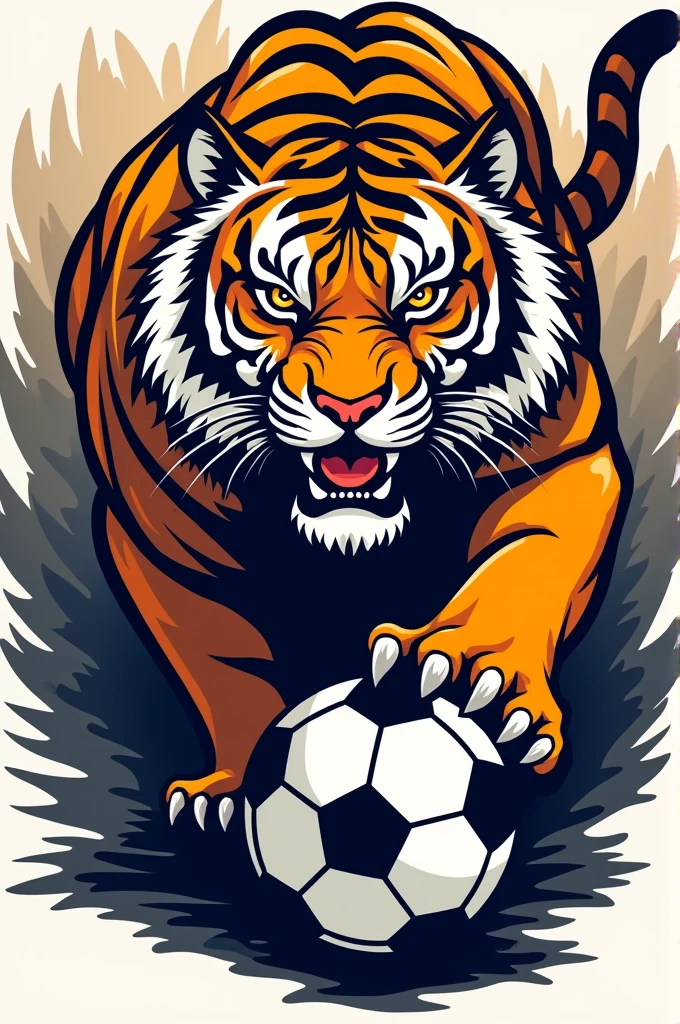 Awesome tiger image for soccer team and interclass icon