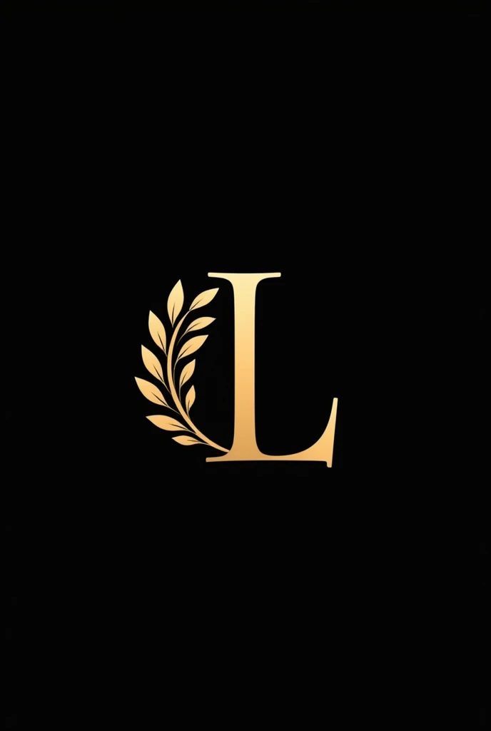 I wanted a logo with the letter ʟ in the center with a black background and golden tree leaves around the letter like a spiral.