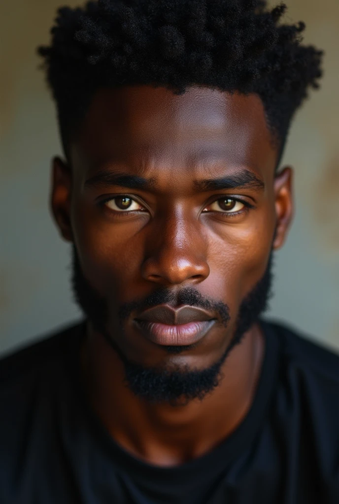 Black man with light brown eyes