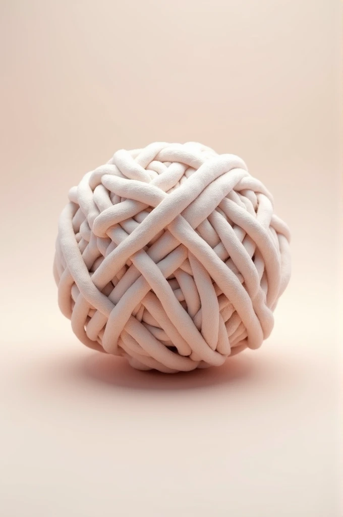 Logo for a craft company "Amor pelo Croche", ball of wool 3d drawn, Symmetry, modern