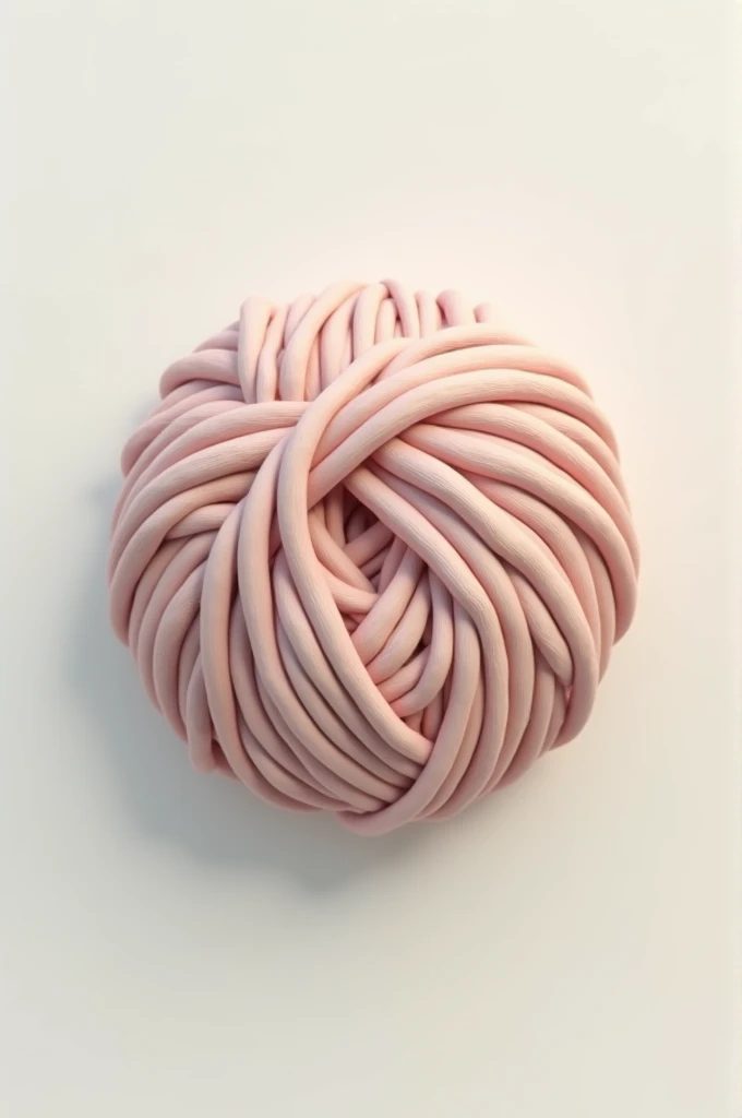 Logo for a craft company "Amor pelo Croche", ball of wool 3d drawn, Symmetry, modern
