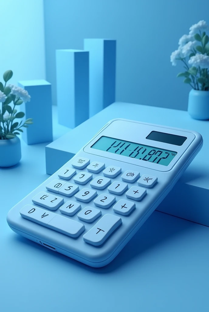 engineering work budget calculator with blue colors