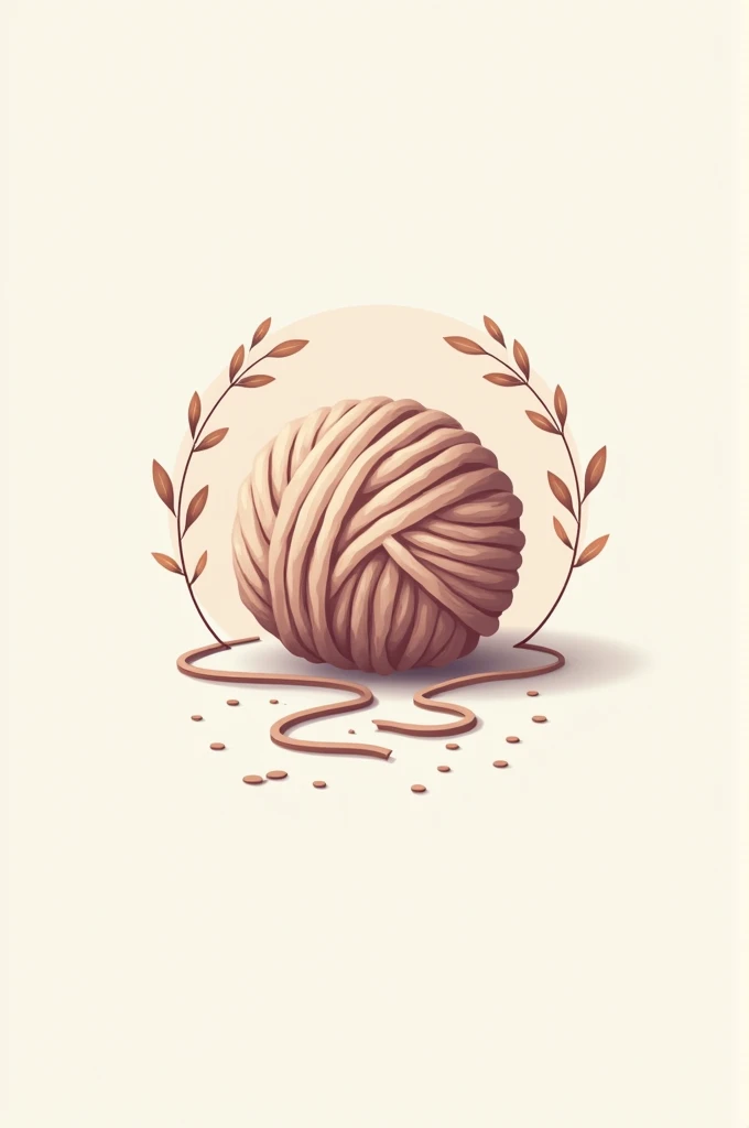 Logo for a craft company "Amor pelo Croche", ball of wool drawn, Symmetry, modern