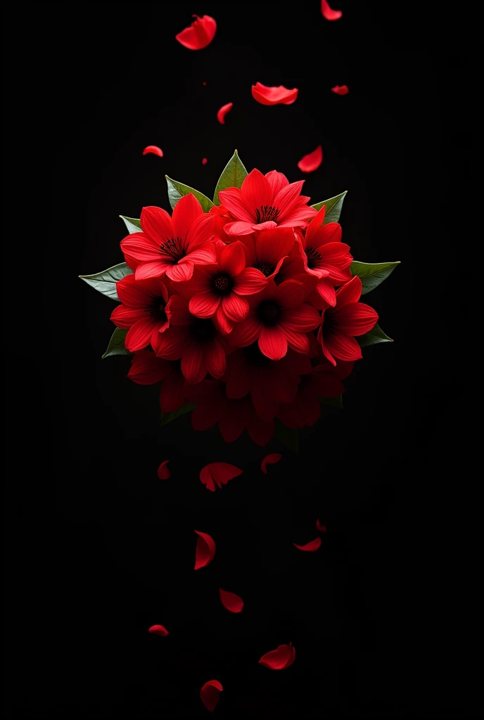 Use a black background, for a strong contrast. - *Central Element:* Draw a large bouquet of red flowers in the center, but instead of being held by someone, make the flowers look like they are floating, as if they were gently falling from the top. Flowers may be detailed in red, with white stems and leaves. - *Additional Details:* around the bouquet, You can add small red petals that come off and fall to the bottom of the separator. This way, Red will be the protagonist, while the black background will enhance elegance and simplicity. in Mexican style but there are more things in the background that make the work of "offering flowers" by carmen lomas garza 