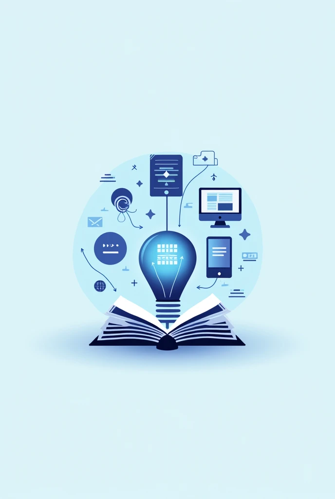 Create a logo image for your Facebook page profile ( technological image that has to do with education, book reading, newspaper, cellular, computer)