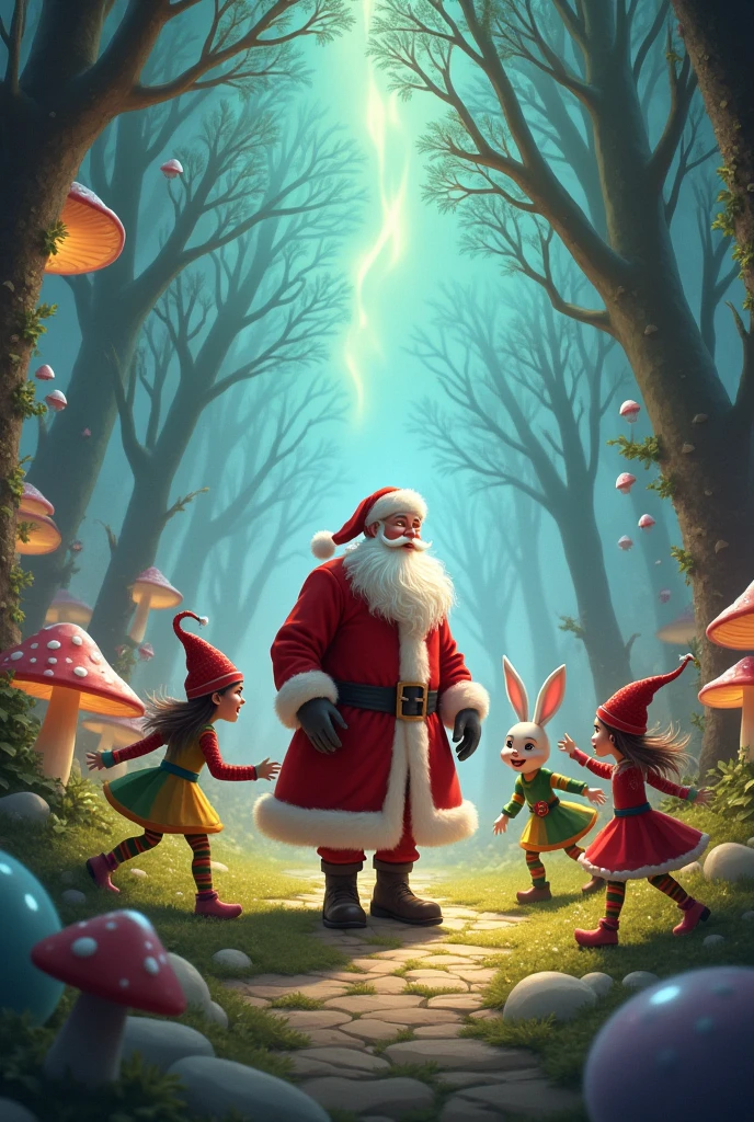 image of elves, Santa Claus, Easter bunny An image of a dream and a fantasy.