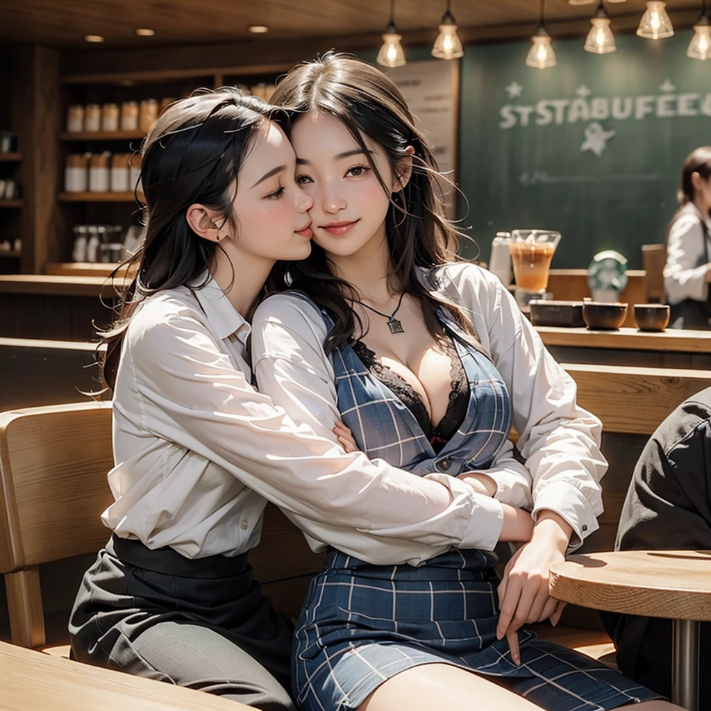 (((((((((Women hugging and kissing)))))))))
(((((((Emphasize cleavage)))))))
((((((I see a red bra))))))
((((((((Four Women))))))))
8k、RAW Photos、Highest quality、Super detailed、Super Resolution、Ultra HD、8k wallpaper、Amazing details
((White blazer uniform ((White blouse with formal collar, Blue Blazer, Red Check Skirt, Red checkered ribbon on blouse)), Complete limbs, Full Finger, ))
(((((((Inside the Starbucks store、High school girl)))))))、((((((Sit down and eat cake、Drink coffee、smile))))))、((Heart Necklace))
Modern and sleek design:Interior design using natural materials、Many of the designs are warm and made using wood and metal.。
Large windows:自然光をたっぷり取り入れるためのLarge windowsがあり、Providing a bright and open space。
Green Interior:Potted plants are effectively placed、It creates a relaxing atmosphere。
artwork:Works by local artists、Starbucks-related art on display。
Cozy seating:Cushioned chairs and sofas、Bar sheet etc.、A variety of seating options available。
Open kitchen area:Being able to see how drinks and food are made、We provide peace of mind and transparency。
Unique lighting:Antique lamps and chandeliers、Modern lighting fixtures are used。
Comfortable background music:Relaxing music is playing、A comfortable space is provided。
Free Wi-Fi and charging spots:Many tables are equipped with power outlets.、Convenient for work and study。
Customizable menus:Menus are provided that can be customized according to customer preferences。
Use of sustainable materials:Eco-friendly recycled materials and sustainable wood are used。
Wide々Table space:一人でもグループでも使いやすいWide々There is a table with。
Community Table:There is a large table where you can socialize with other customers.。
Seasonal decorations:The decorations are themed according to the season.。
Digital Order System:スマホやタブレットから注文できるDigital Order Systemが導入されています。
Design with a local feel:The design incorporates the local culture and characteristics.。
Fragrance production:コーヒーの香りが店内にWideがり、A space that satisfies the five senses has been created.。
Conversation with a barista:フレンドリーなConversation with a baristaが楽しめるカウンターエリアがあります。
8k、RAW Photos、Highest quality、masterpiece:1.2、Super detailed、Super Resolution、Ultra HD、8k wallpaper、Amazing details、Photorealistic:1.4、Having fun by the water、Full Body Shot、Full body photo、High-resolution RAW color photos、Professional photos、A scene full of emotion、Very detailed and beautiful、Ultra HD、8k wallpaper、Amazing details、Huge file sizes、extremely detailed beautiful、Highly detailed face Highly detailed eyes、Extremely realistic skin、 Highly detailed fingers, Highly detailed nose, Highly detailed mouth, Perfect Anatomy, Highly detailed background, Highly detailed clothing, , cute, Famous Japanese Idols, cute, Realistic body, Slender, White skin, Glowing Skin, Slim body, Realistic Face, Delicate eyes, double eyelid,