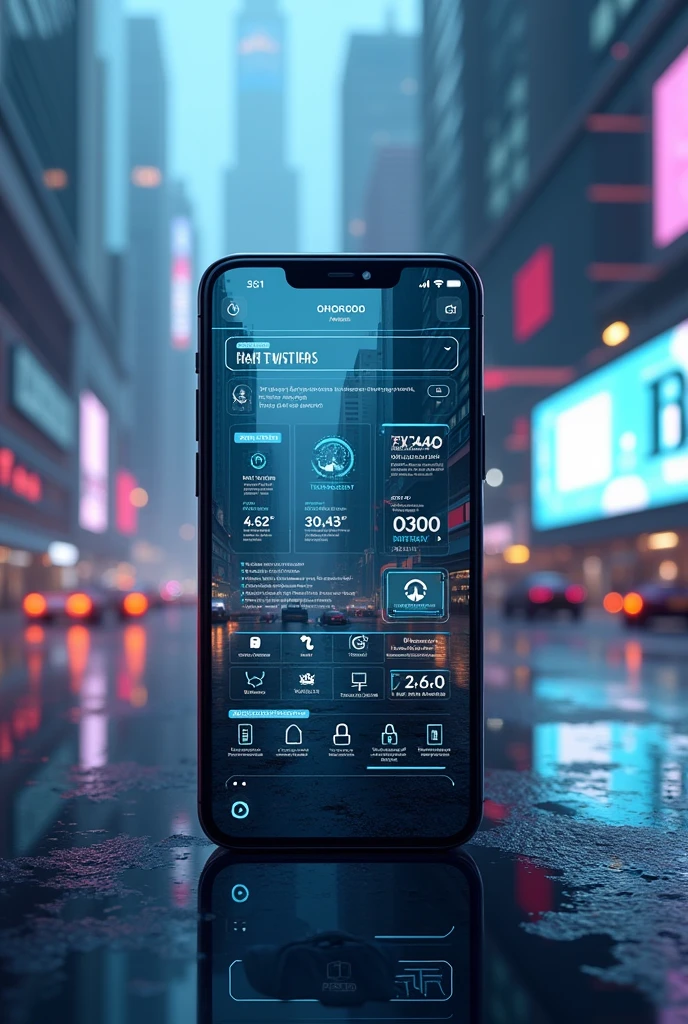 Un téléphone avec une application DJEL TECHNOLOGY