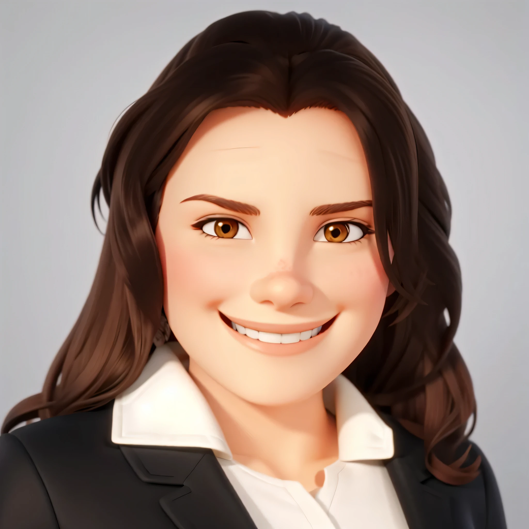 brown hair woman, Grinning
