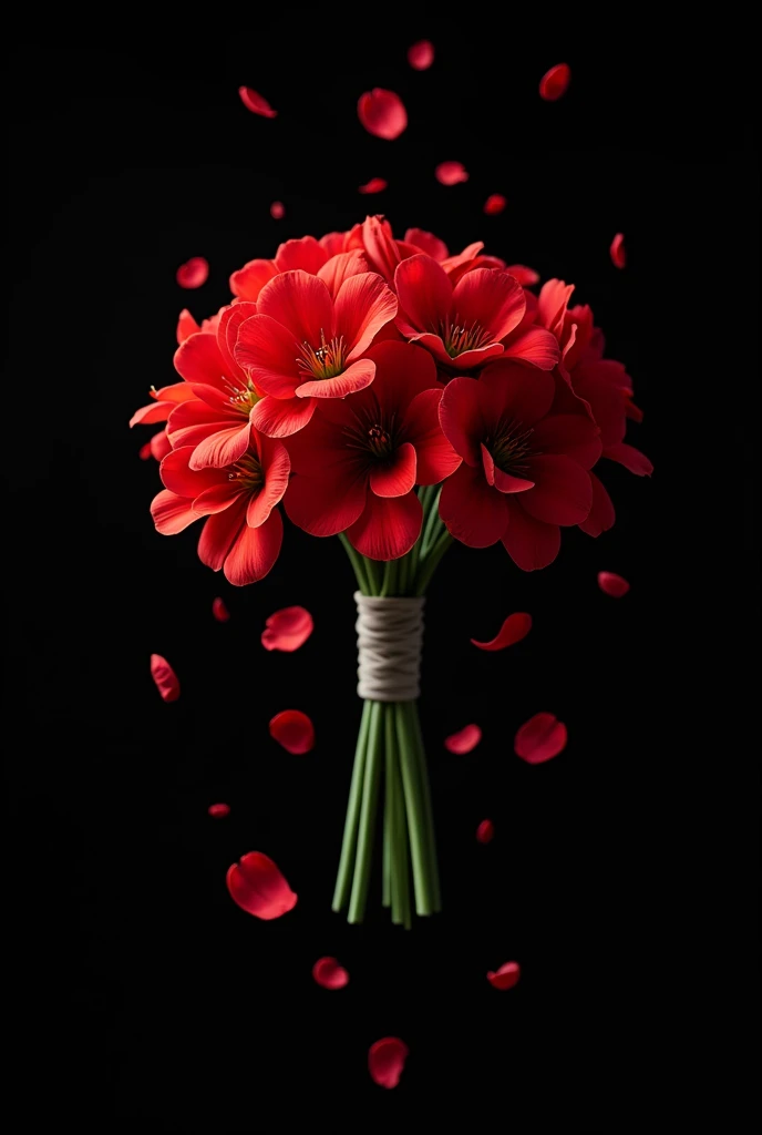 Use a black background, for a strong contrast. - *Central Element:* Draw a large bouquet of red flowers in the center, but instead of being held by someone, make the flowers look like they are floating, as if they were gently falling from the top. Flowers may be detailed in red, with white stems and leaves. - *Additional Details:* around the bouquet, You can add small red petals that come off and fall to the bottom of the separator. This way, Red will be the protagonist, while the black background will enhance elegance and simplicity. in Mexican style but there are more things in the background that make the work of "offering flowers" by carmen lomas garza with some hands