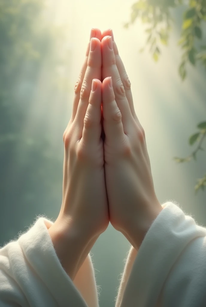 Generate an image with the words Prayer, just praying hands