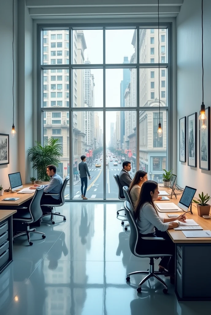 Create a one-story accounting office, Indoor area