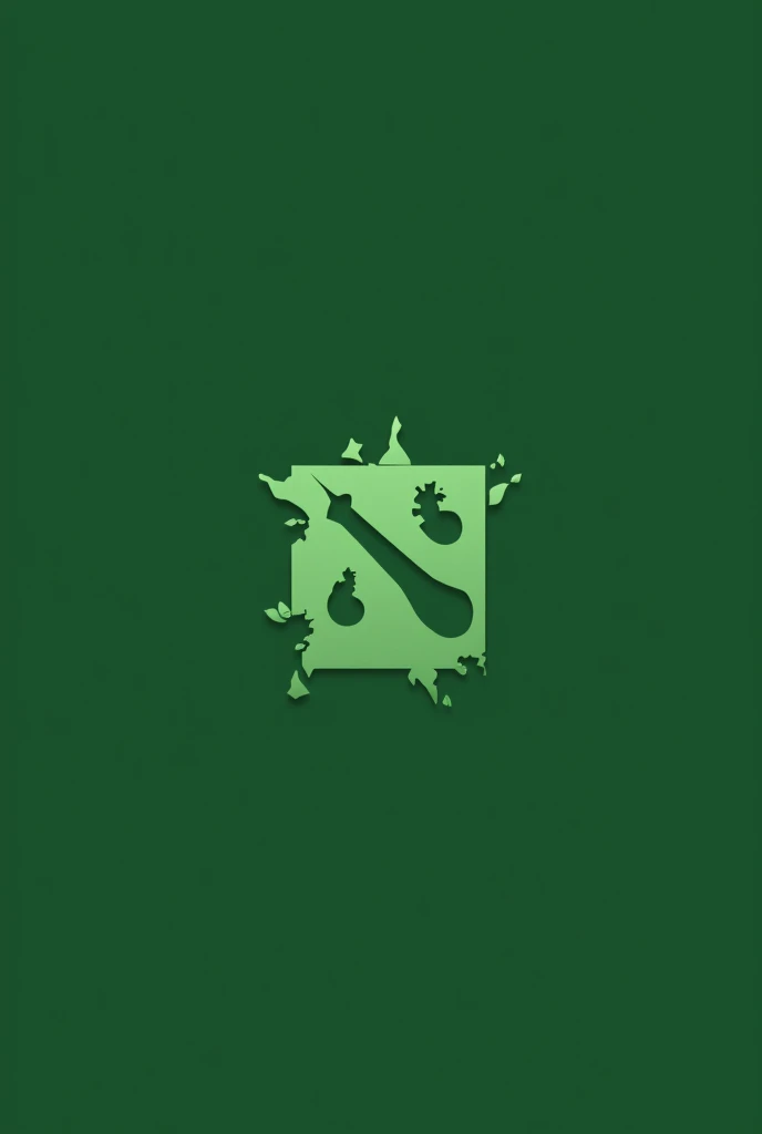 Green just a logo with a hero from Dota 2 earth spirit and a signature below Right Click