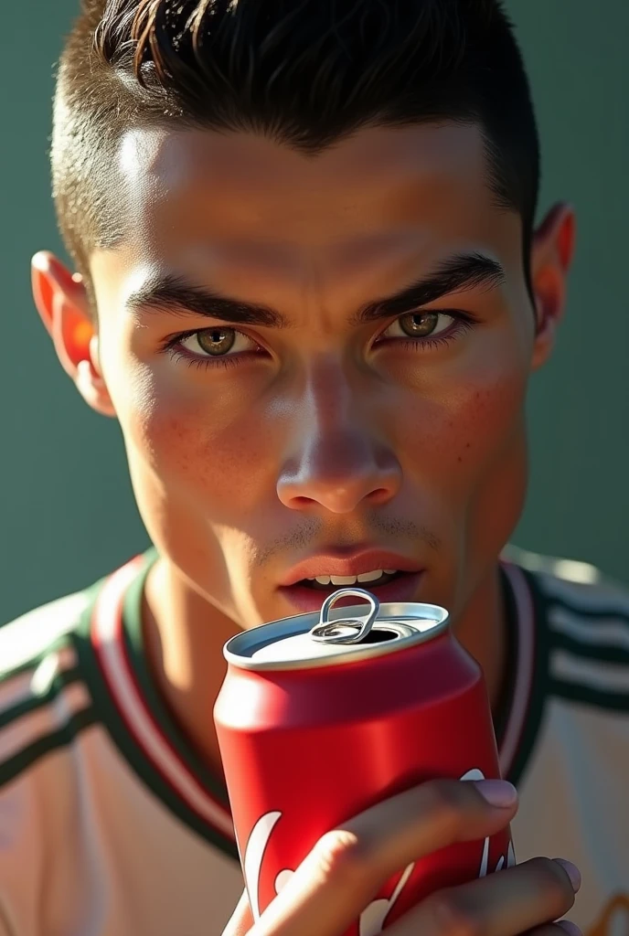 Create CR7 drinking coke