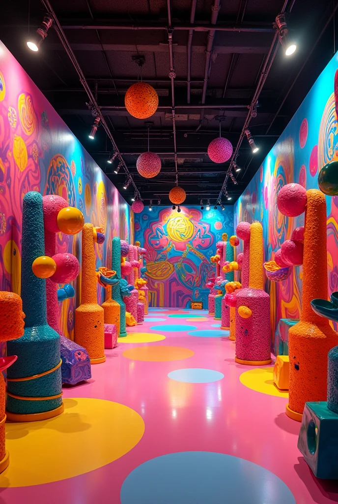 decoration in hip hop hall with plastic