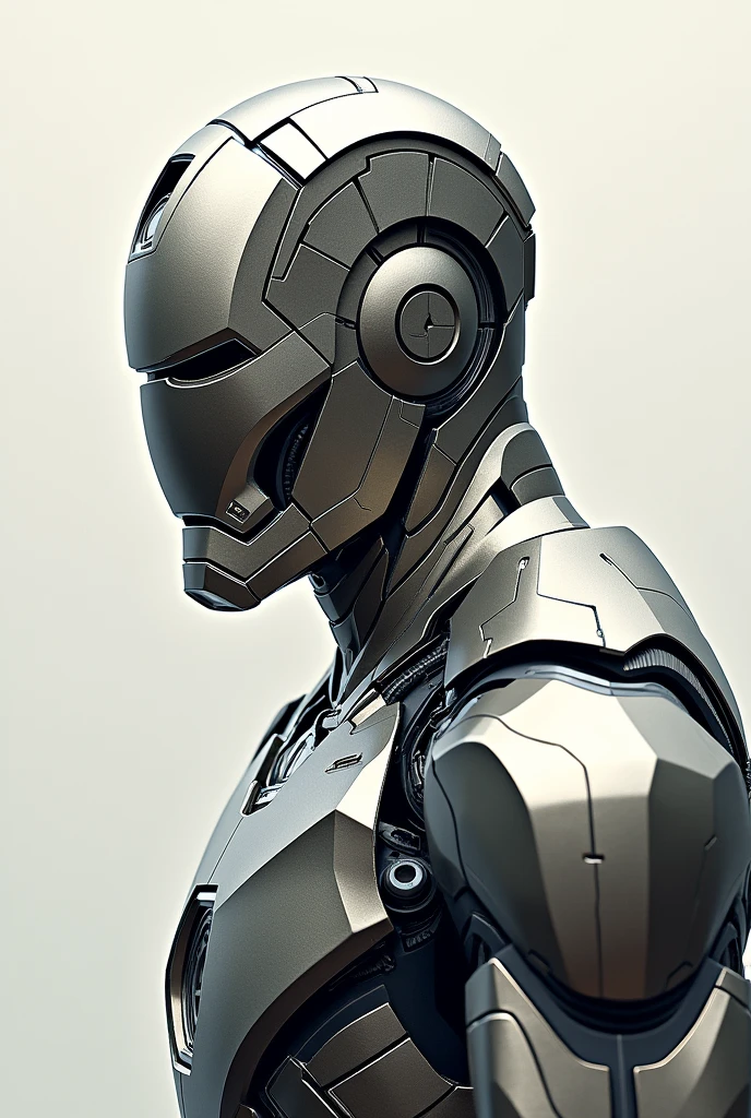 Iron Man photo realistic cubism style with hexagon pieces