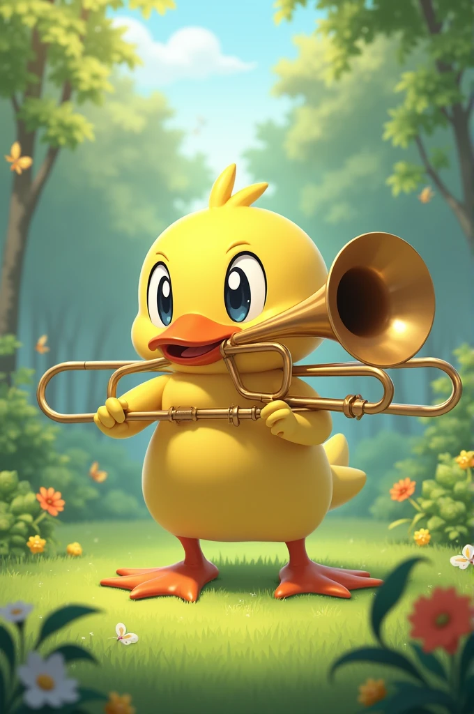 pokemon pysduck playing the trombone