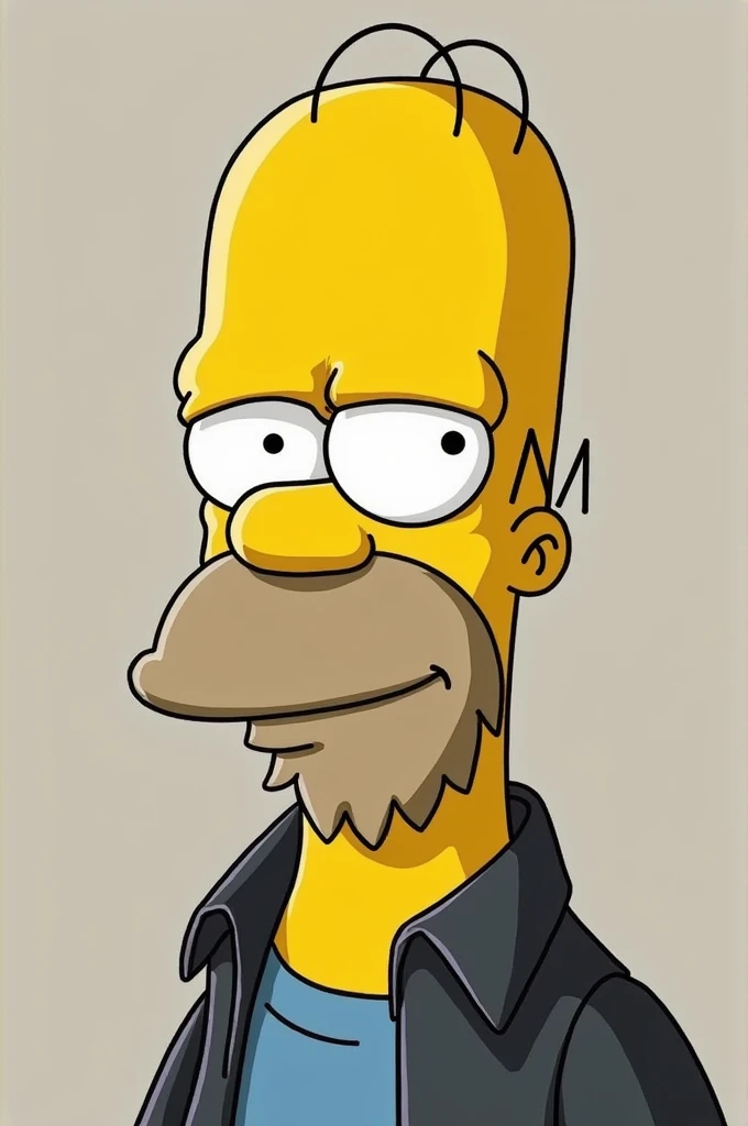 Create the character Kirk Van Houten with a goatee from the Simpsons cartoon
