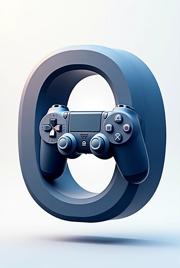 The letter o with a playstation pad inside it
