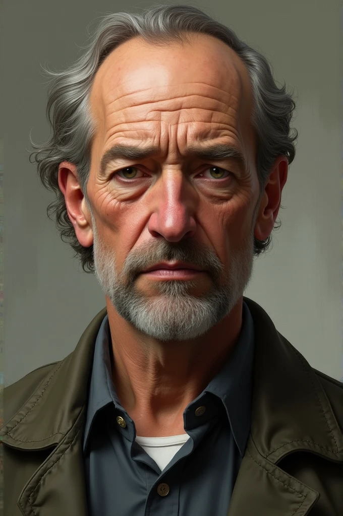 Create the character Kirk Evelyn Van Houten with a goatee, Milhouse's dad
