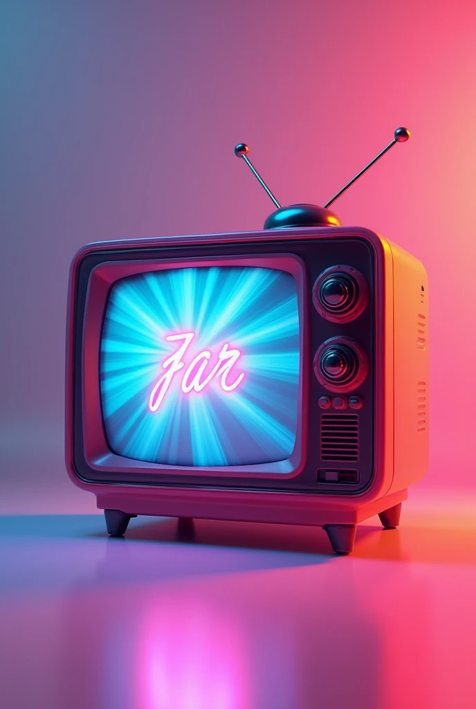 There is a TV with a logo on it., television advertisement, promotional artwork, promo poster, Promotional image, official work, Fanart oficial, promotional art, promotional render, retro TV, Promotional photo, commercial illustration, Beeple art diary, Promotional material, recoil beep, promotional art, It&#39;s drama, arte the fan, 3D rendering beep