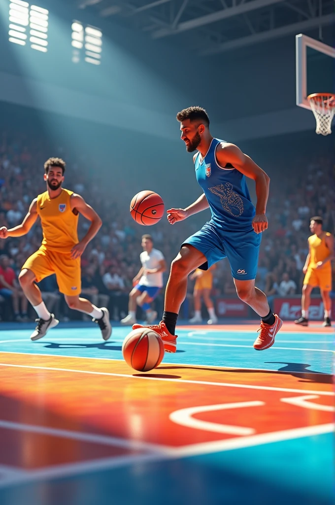 I want an image of Futsal and basketball