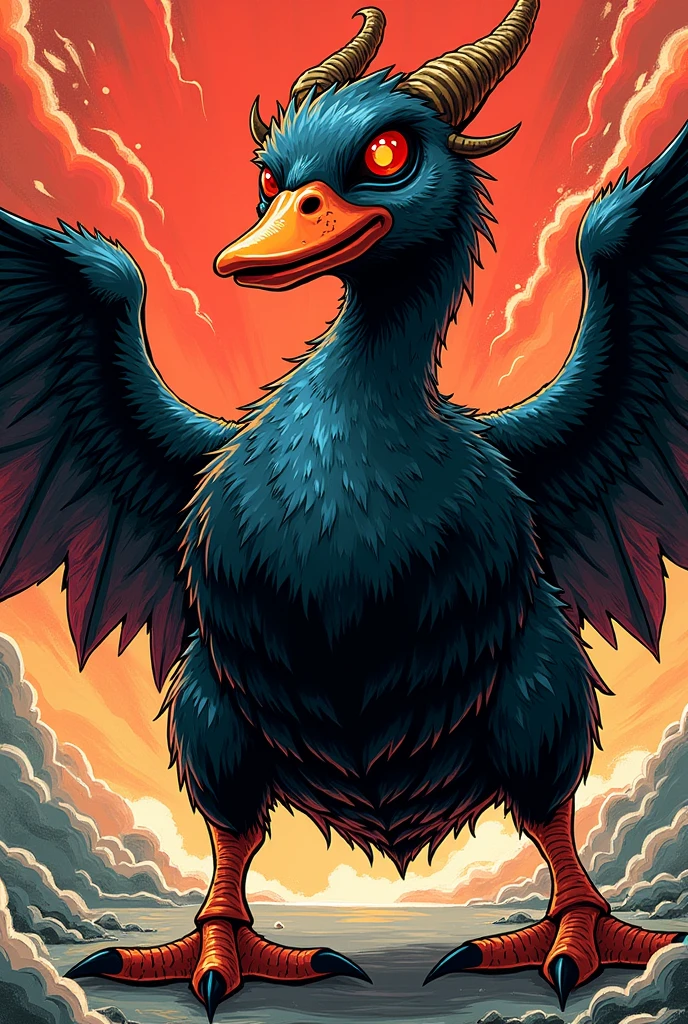 Demon Duck in manga style