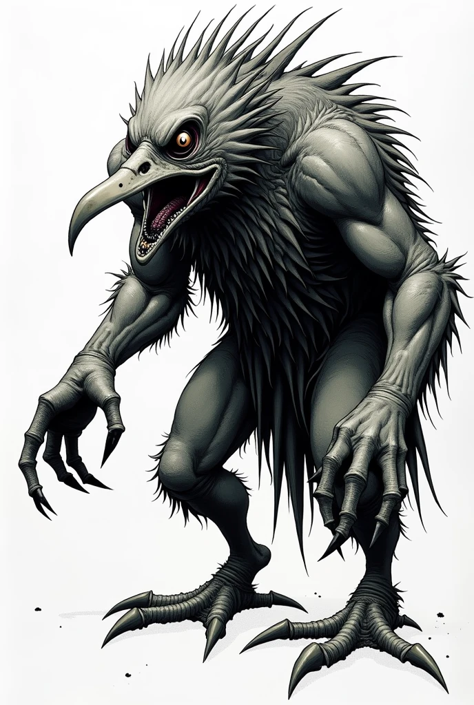 Demônio Pato in manga style, aberration,in manga style