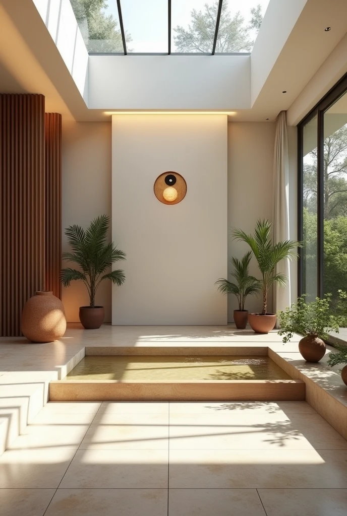 Feng shui architecture interior design light colors yin yang water fire metal earth