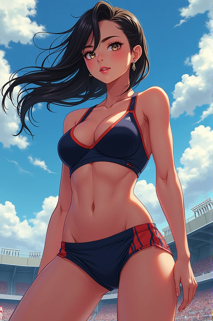 anime girl, sexy, athlete, Muslona