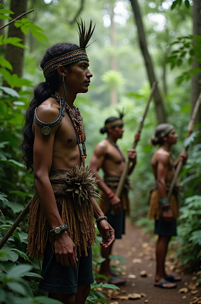 Indians in the Brazilian forest 