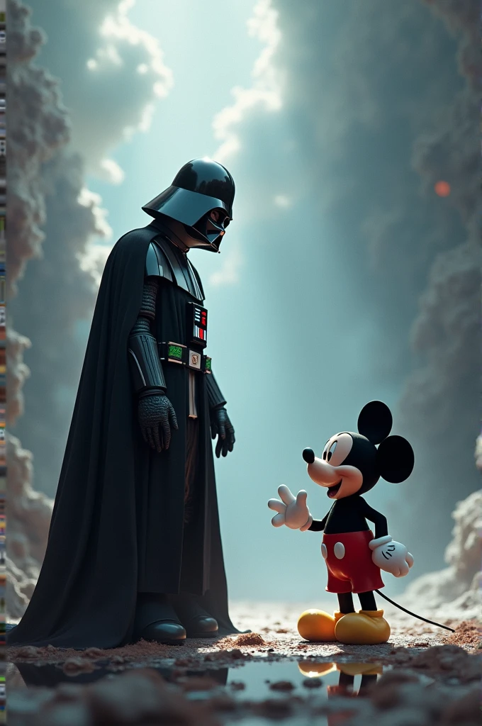 darth vader conversando com mickey 