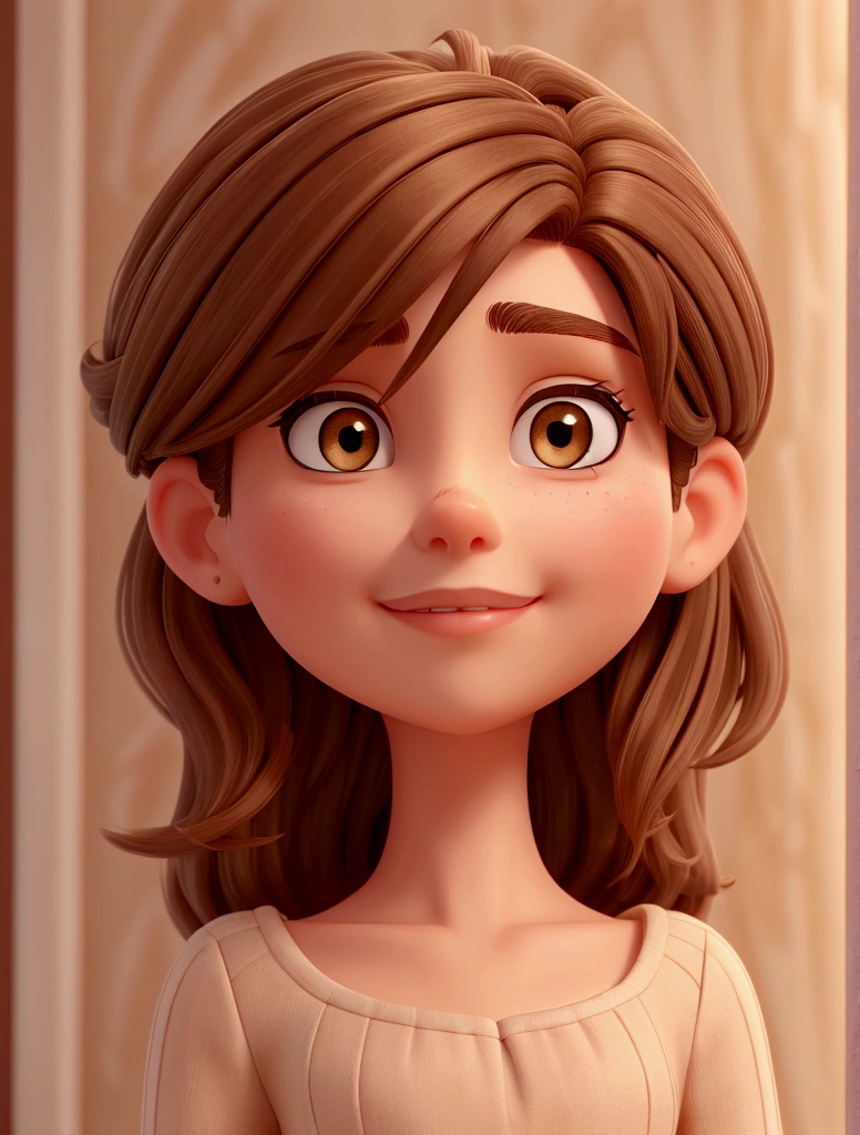 Dark brown hair with blonde highlights dark brown eyes