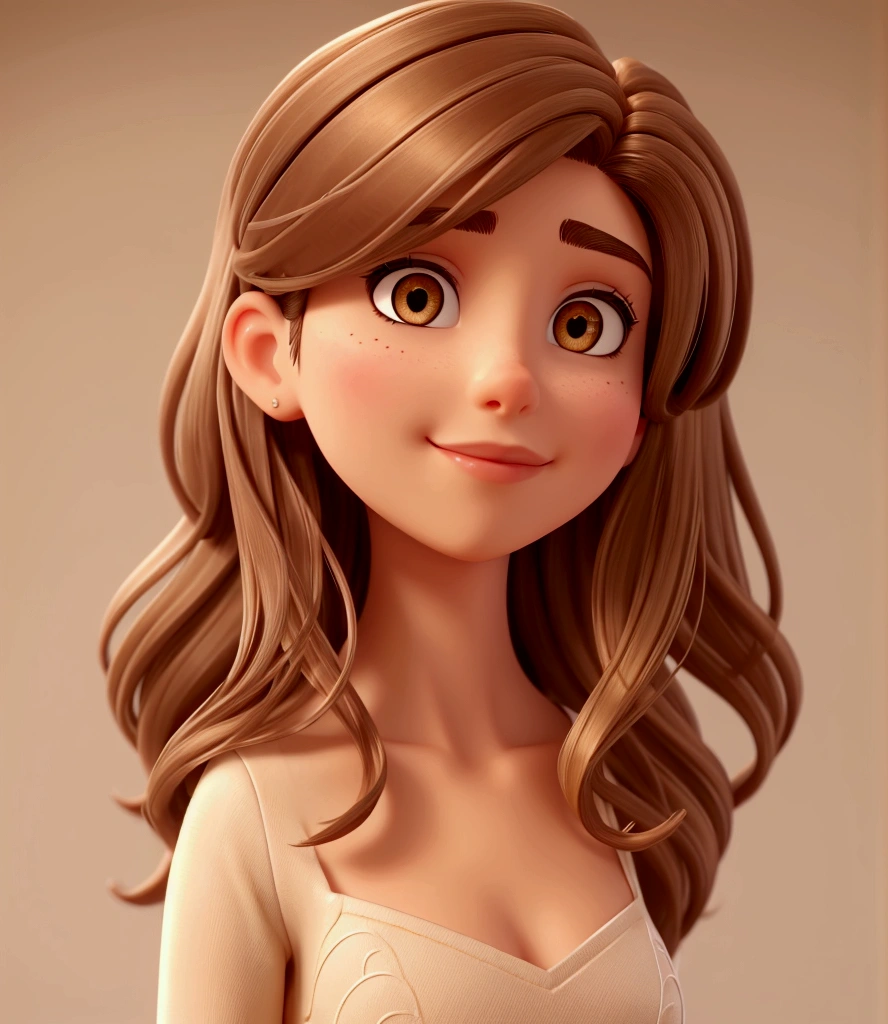 Dark brown hair with blonde highlights dark brown eyes