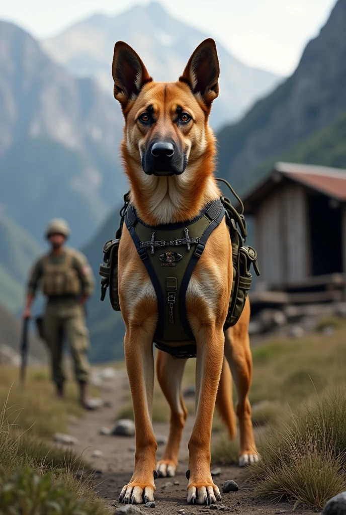 A Peruvian military dog
