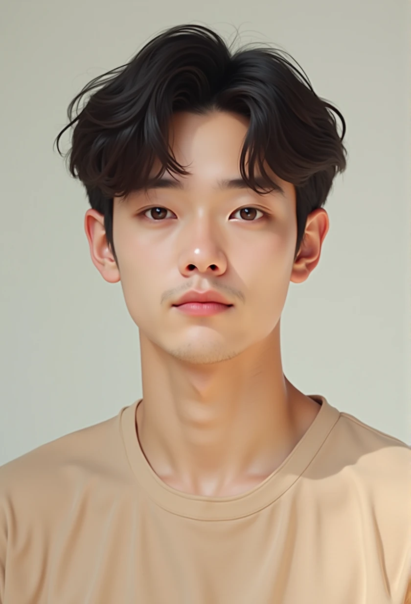 Put a slightly transparent beige top on him and improve his face in terms of realism. 