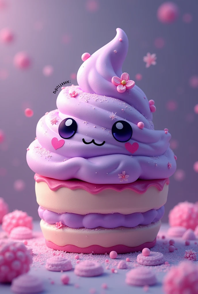 Make a sweet treat using the information @cutieshini I am a kind and cute person, and I always want to help those important to me, but I also have a very short fuse and get stressed easily, very purple in high resolution