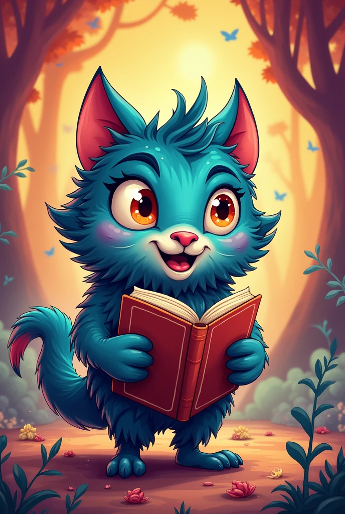 Very smart book, cartoon, flashy, animadas, just the book in the photo 
