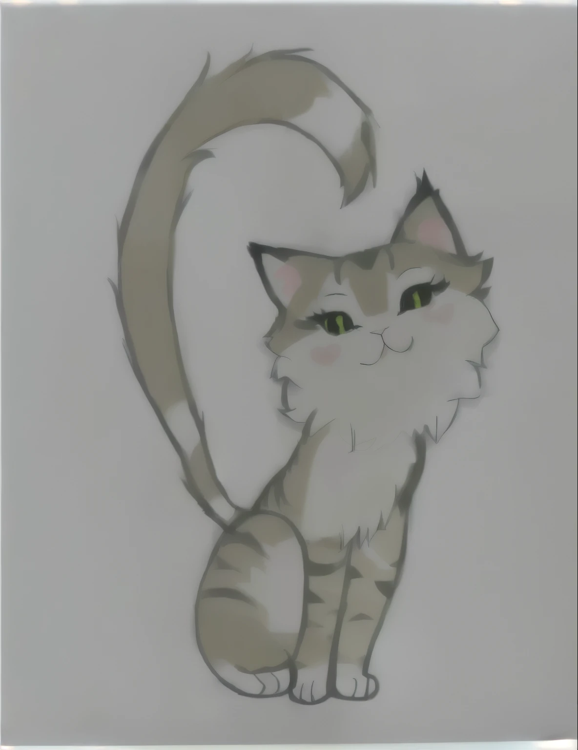 drawing of a cat with a heart-shaped tail, anime cat, cat tail, cat drawing, illustration of a cat, an gato anthropo, painting of a cat, ready anthropomorphic, gato anthropomórfico, a fluffy cat, a painting of a cat, gato anthropo, in a painting of a cat, warrior cats fan art