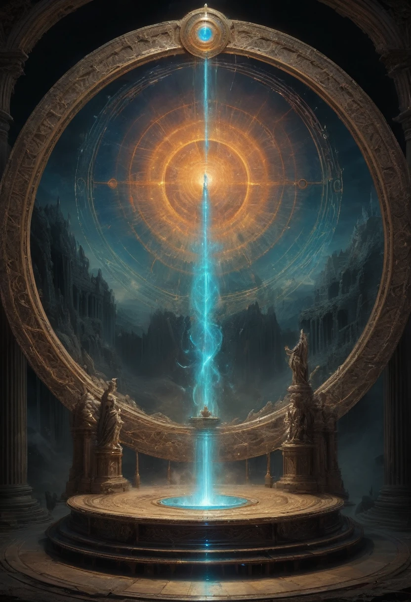 Magic Circle by John Martin, best qualityer, work of art, 8k, Representative work, offcial art, proffesional, ultra intricate detailed